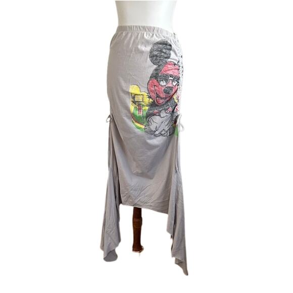 Vintage Y2K Graphic Skirt with Adjustable Sides – Cotton Small ,one of a kind - Picture 1 of 6